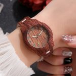 Popular Male and Female Lovers Fashion Quartz Watch Wood Grain Retro Simple No logo - Image 6