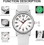 LN LENQIN Womens Watch Analog Quartz Waterproof Ladies Watches for Women with Leather Strap Luminous Easy Reader Dial - Image 2