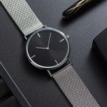 Minimalist Your Own Logo Fashion  Watches Men Stainless Steel Mesh Belt Quartz Watch Relogio Masculino - Image 2