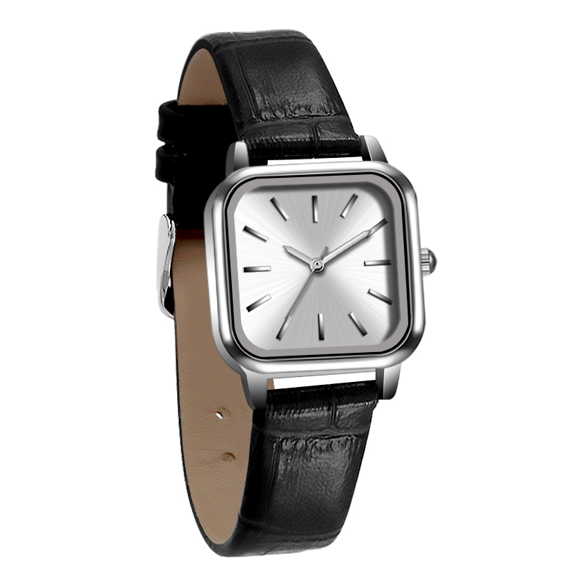 E4BF7445-8FD3-F729-F22B-3EF634D309D8-1.jpg Classic Minimalist Square Watch Custom Logo Leather Strap 3ATM Water Resistant Japan Movement Quartz Women Watches NO LOGO - Image 1